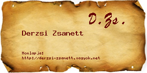 Derzsi Zsanett névjegykártya