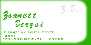 zsanett derzsi business card